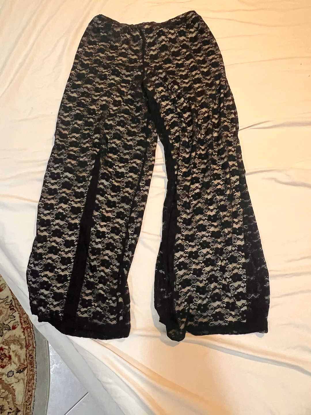 Black Lace Palazzo Pants