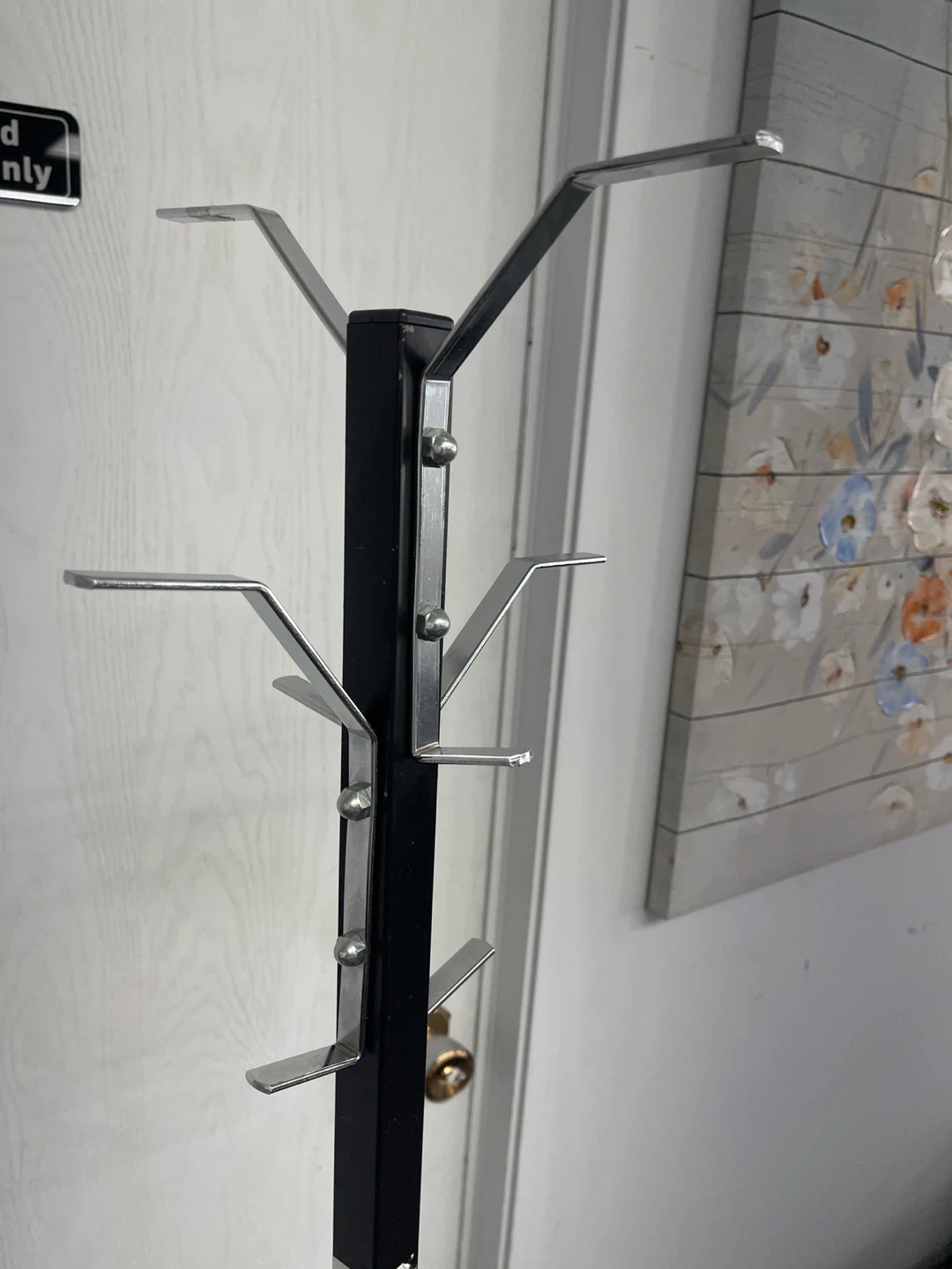 Two metal coat racks