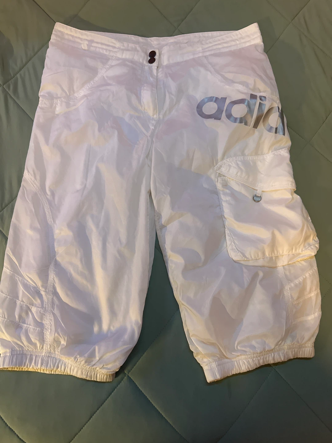 Adidas White Cargo Shorts