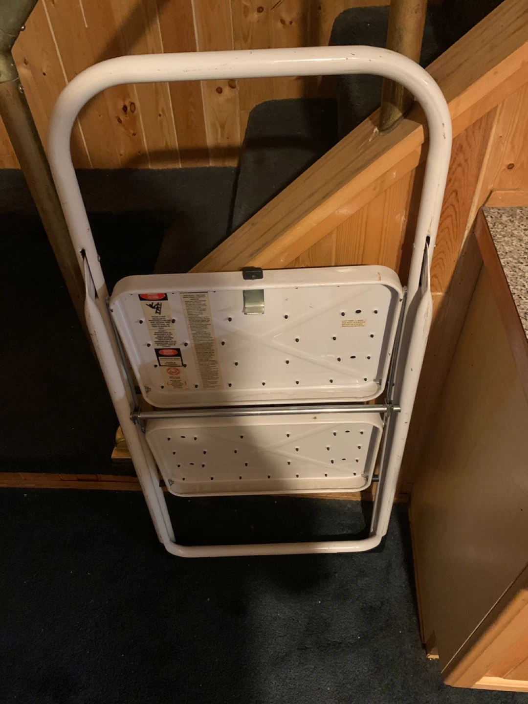 White 2-Step Folding Step Stool Ladder - photo 3
