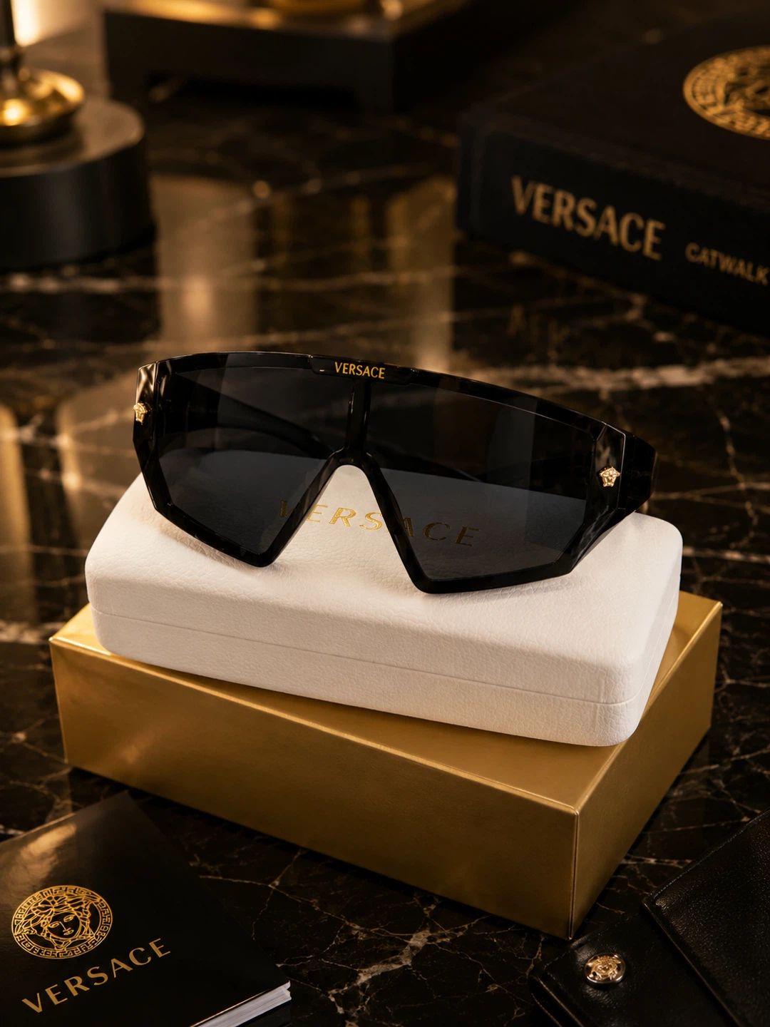 Versace Black Shield Sunglasses - photo 2