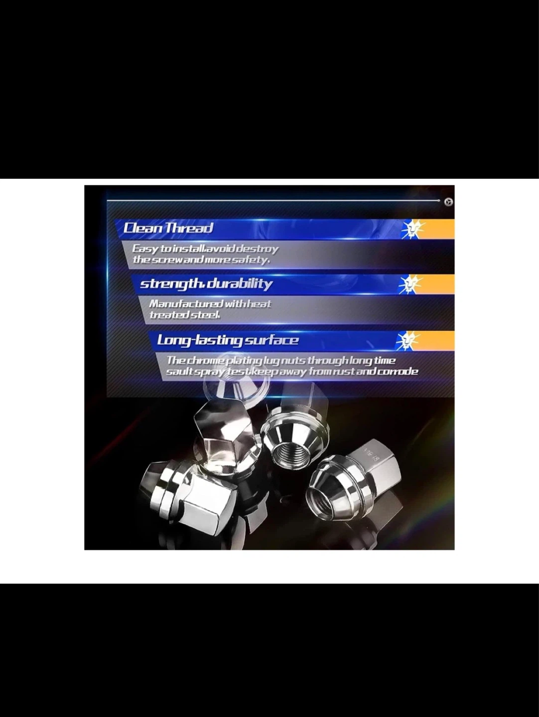 18 pcs Chrome Lug Nuts - photo 3
