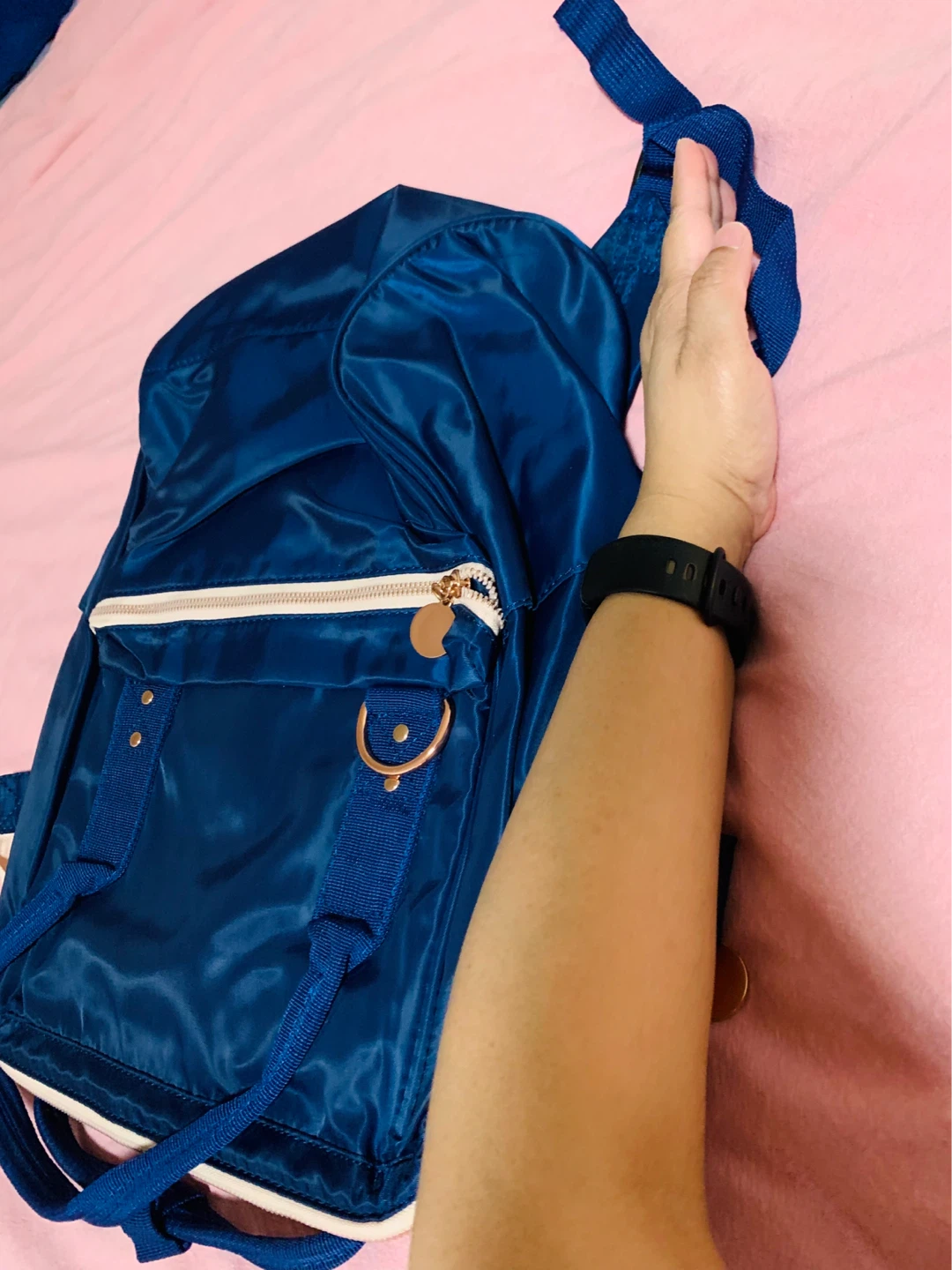 Blue Quilted Backpack - photo 3