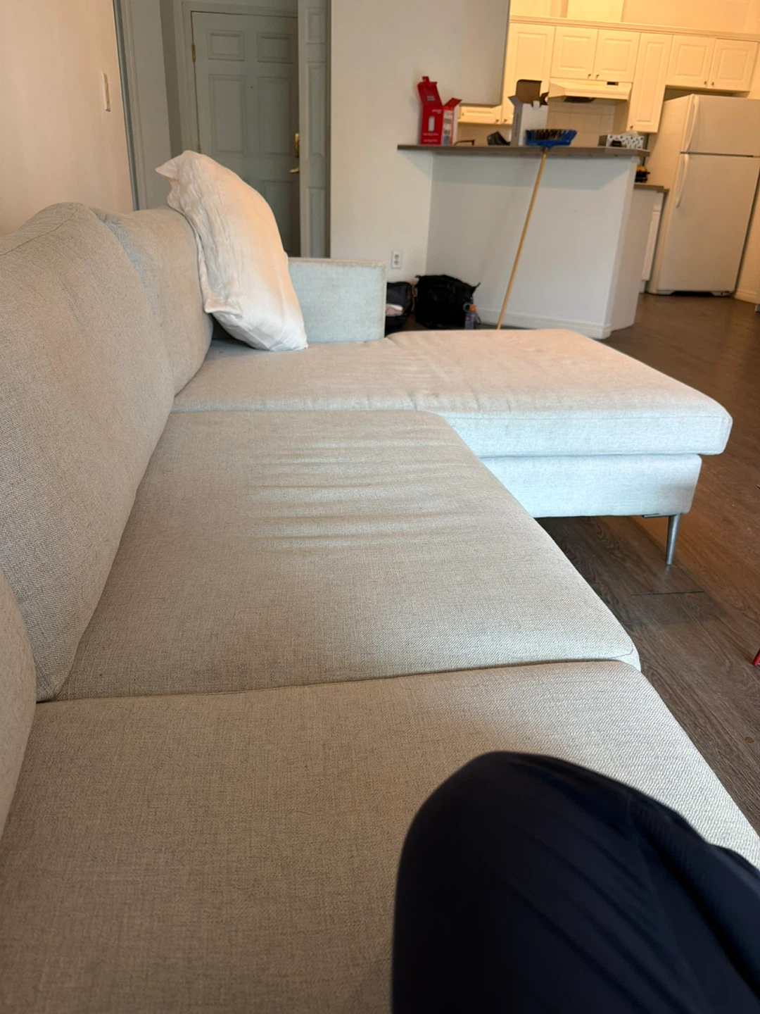 Light Grey Sectional Sofa - photo 3