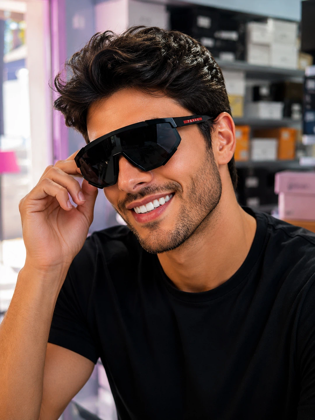 Prada Black Sport Sunglasses