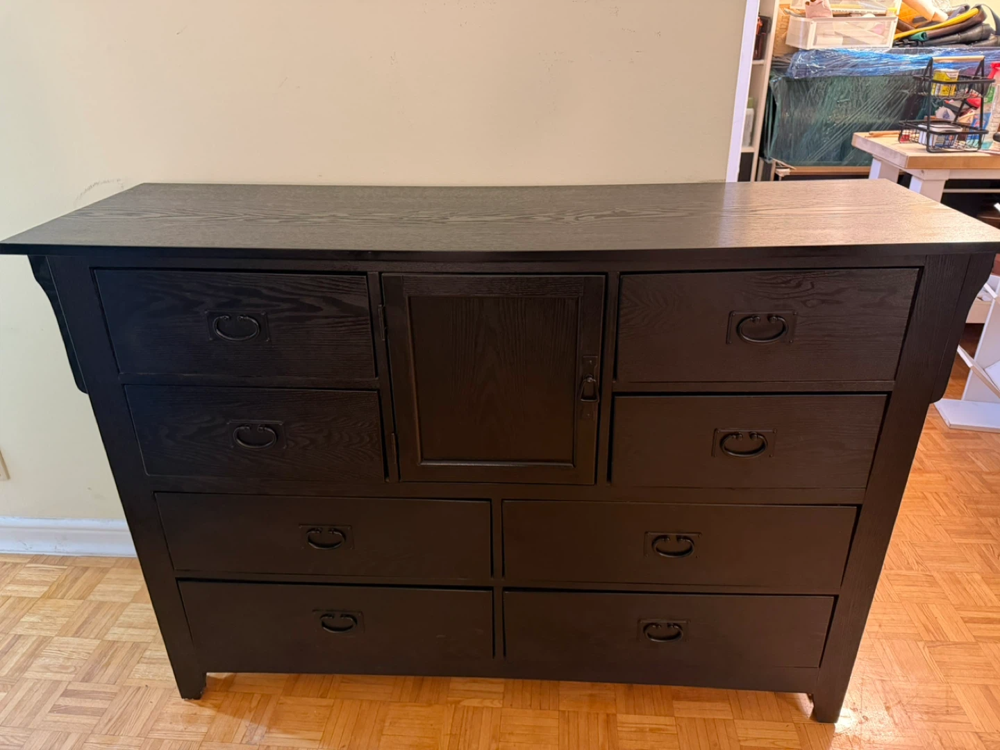 black wooden dresser with 9 drawers - photo 5