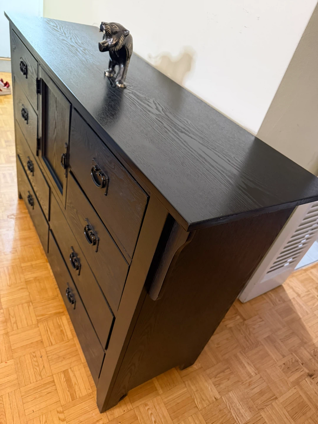 black wooden dresser with 9 drawers - photo 3