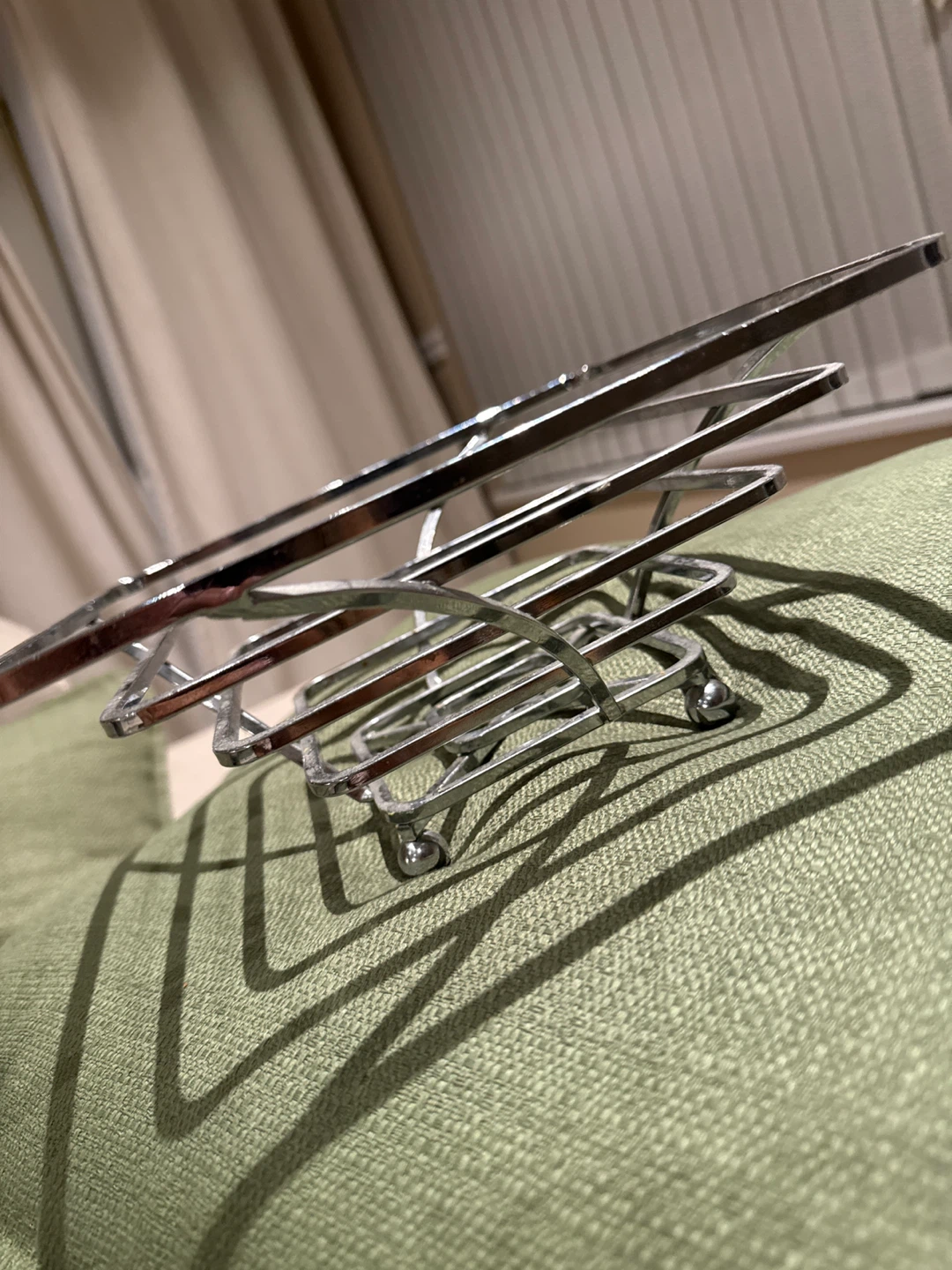 Silver Metal Square Napkin Holder/fruit basket