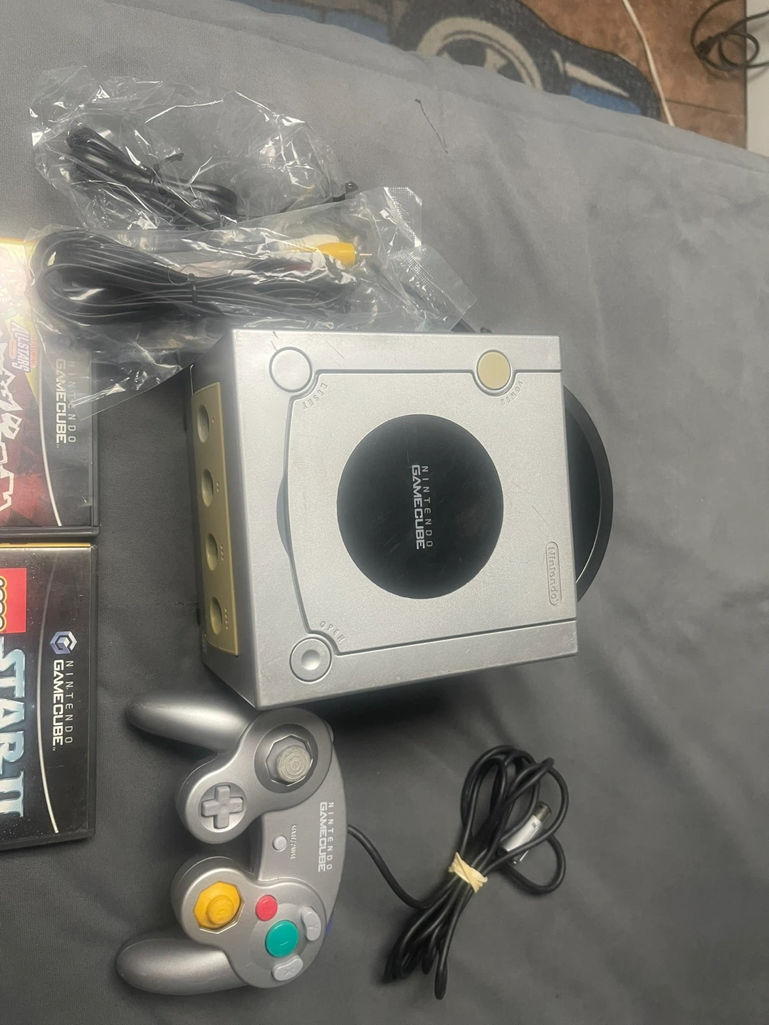 Nintendo GameCube Silver Console Bundle with 4 Games - photo 2