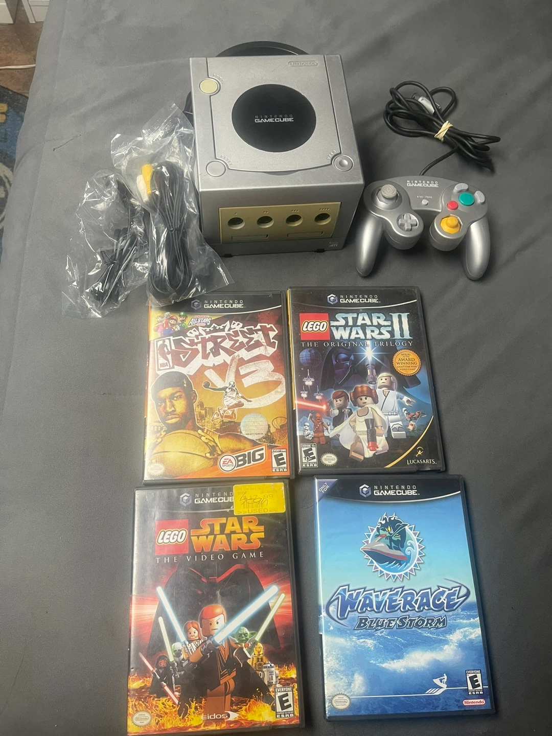 Nintendo GameCube Silver Console Bundle with 4 Games