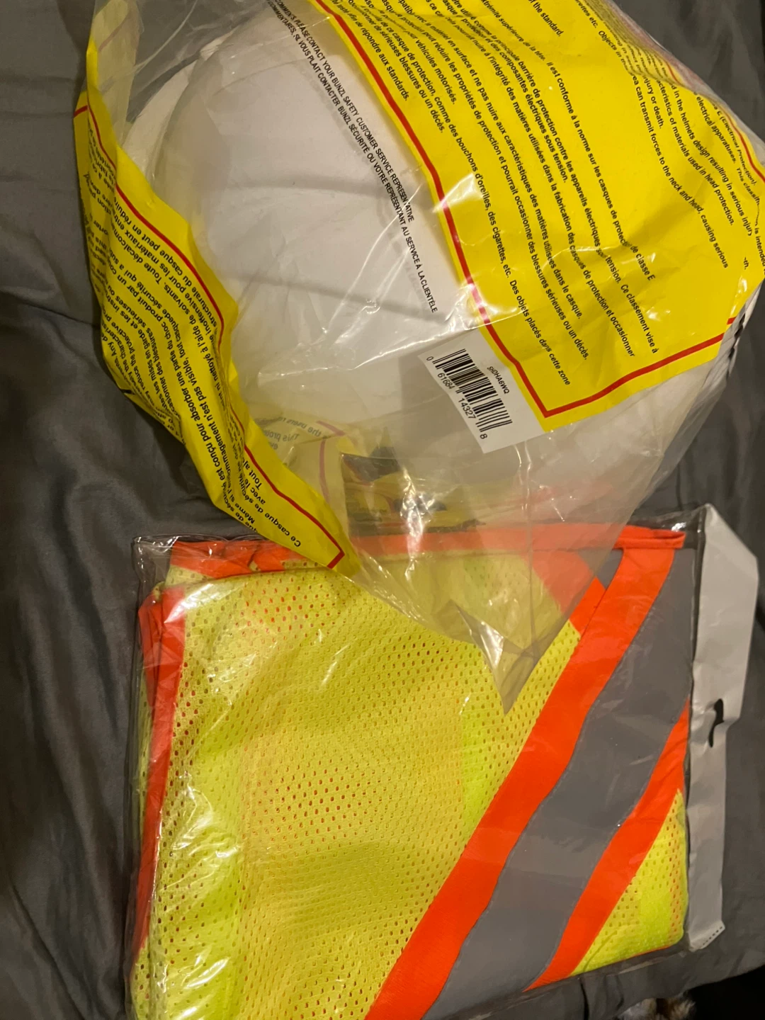 Bunzl Hard Hat and safty vest