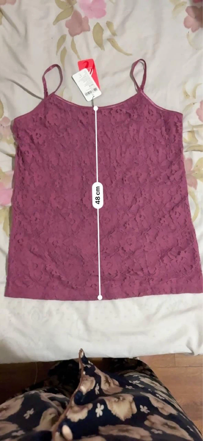 Liza Lace Trim Cami Top - Rose Pink - photo 4