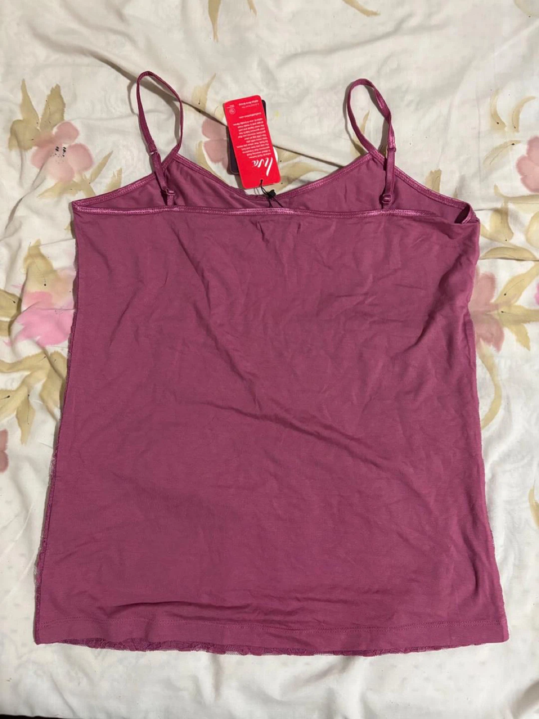 Liza Lace Trim Cami Top - Rose Pink - photo 3