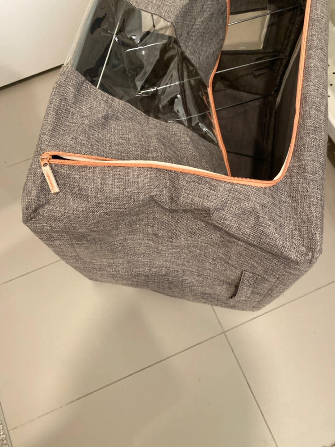 Gray Storage Bin with Clear Window - photo 4