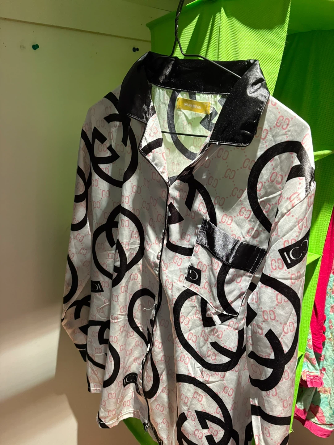 MEAN MEAN Graphic Print Pajama Top