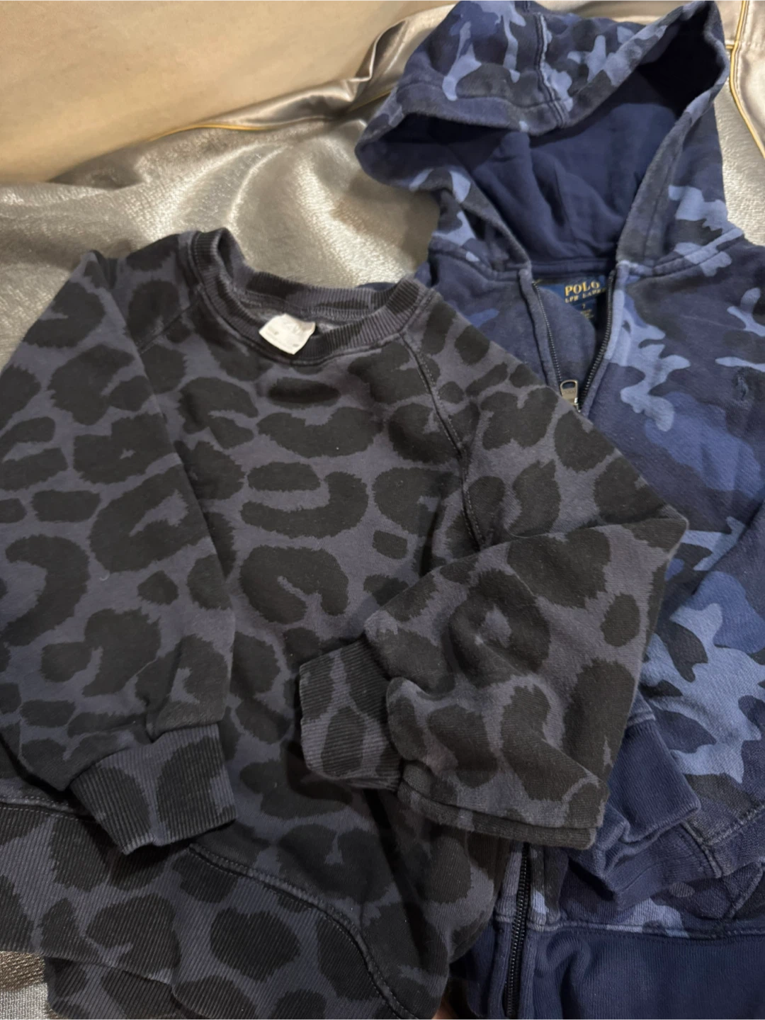 Polo Camo Hoodie & Zara Sweatshirt Size 8 & 7