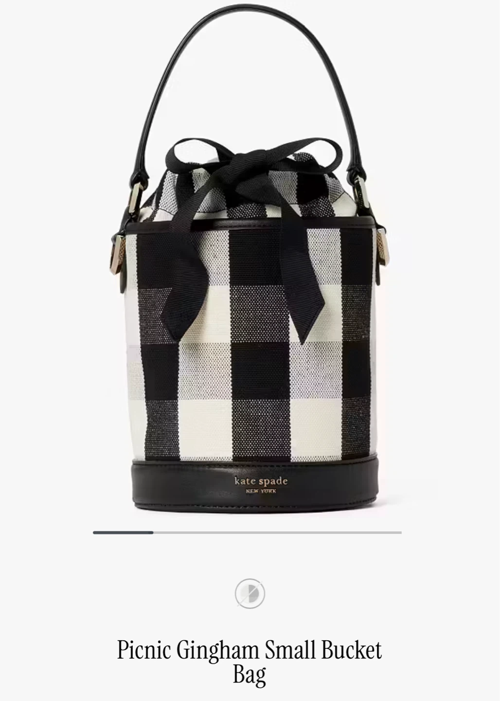 Kate Spade Picnic Gingham Small Bucket Bag