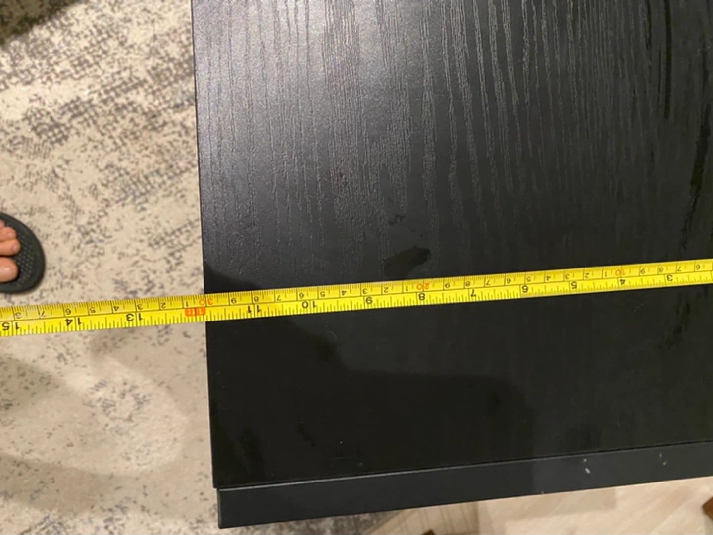 Black Rolling Side Table with Storage Basket