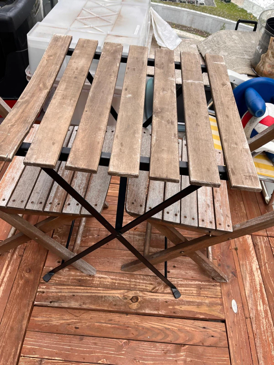 Wooden Bistro Table and Chairs Set