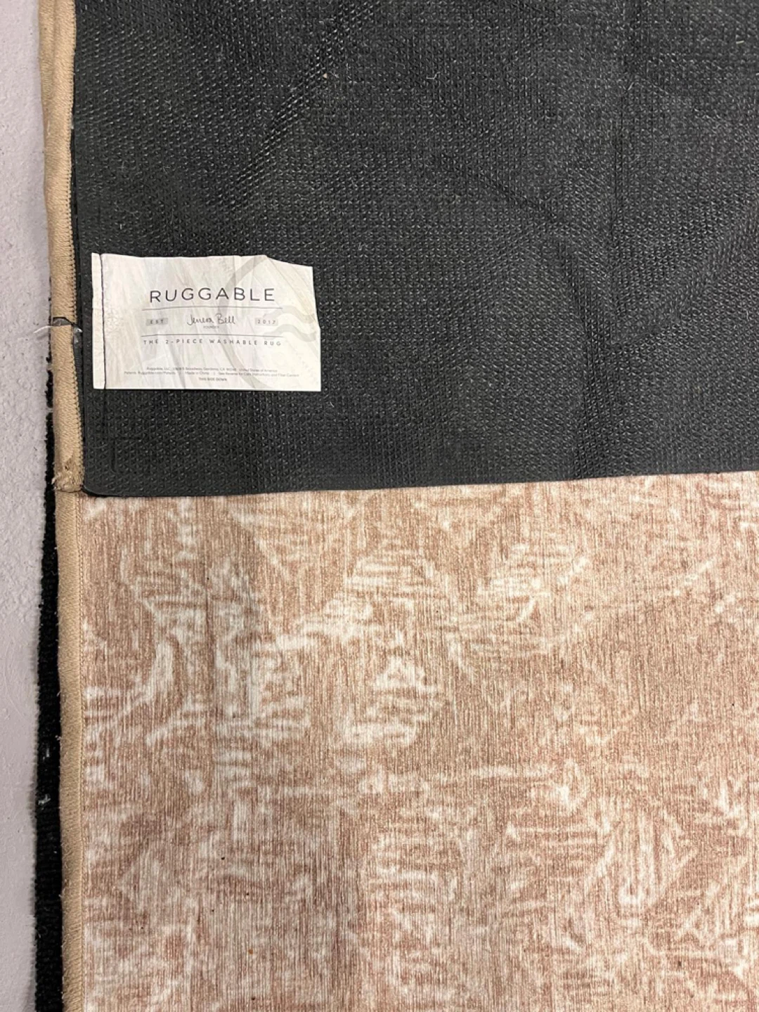 Ruggable 8x10 Washable Rug Beige Geometric - photo 3