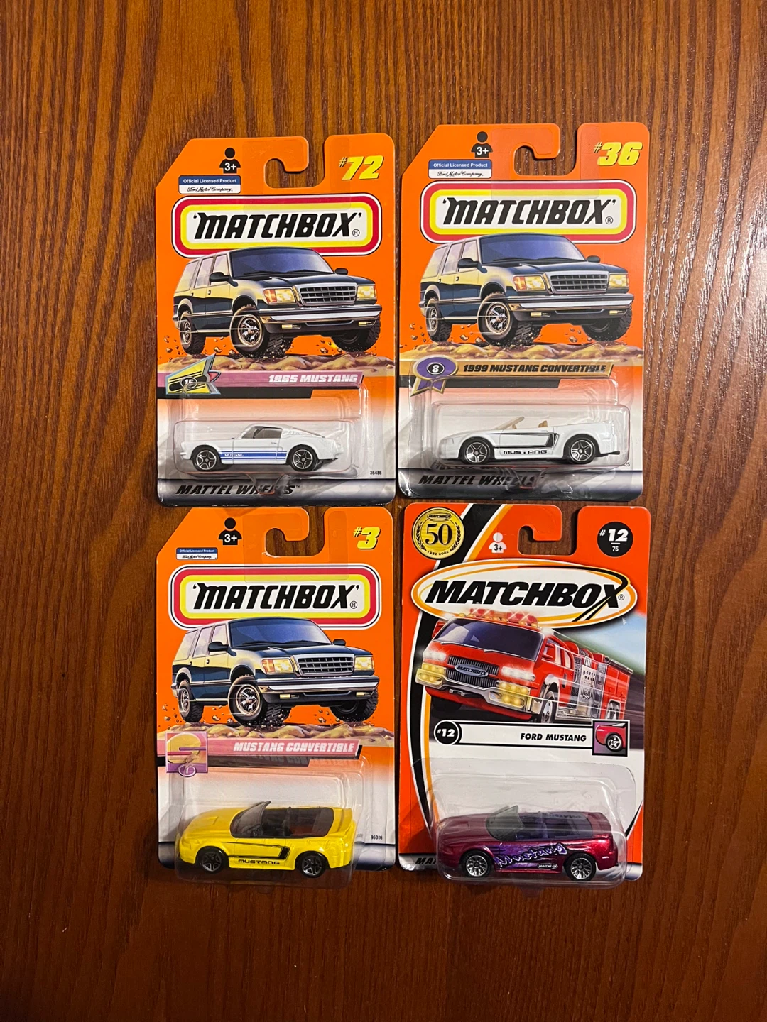 VINTAGE (1998-2001) MATCHBOX MUSTANGS (1:64 Scale diecast)