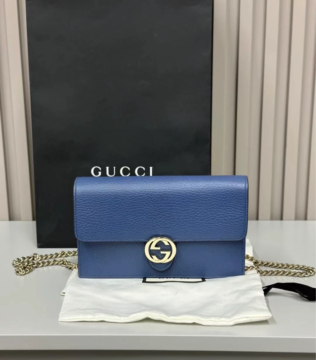 New - Gucci Interlocking G Wallet On Chain - photo 2