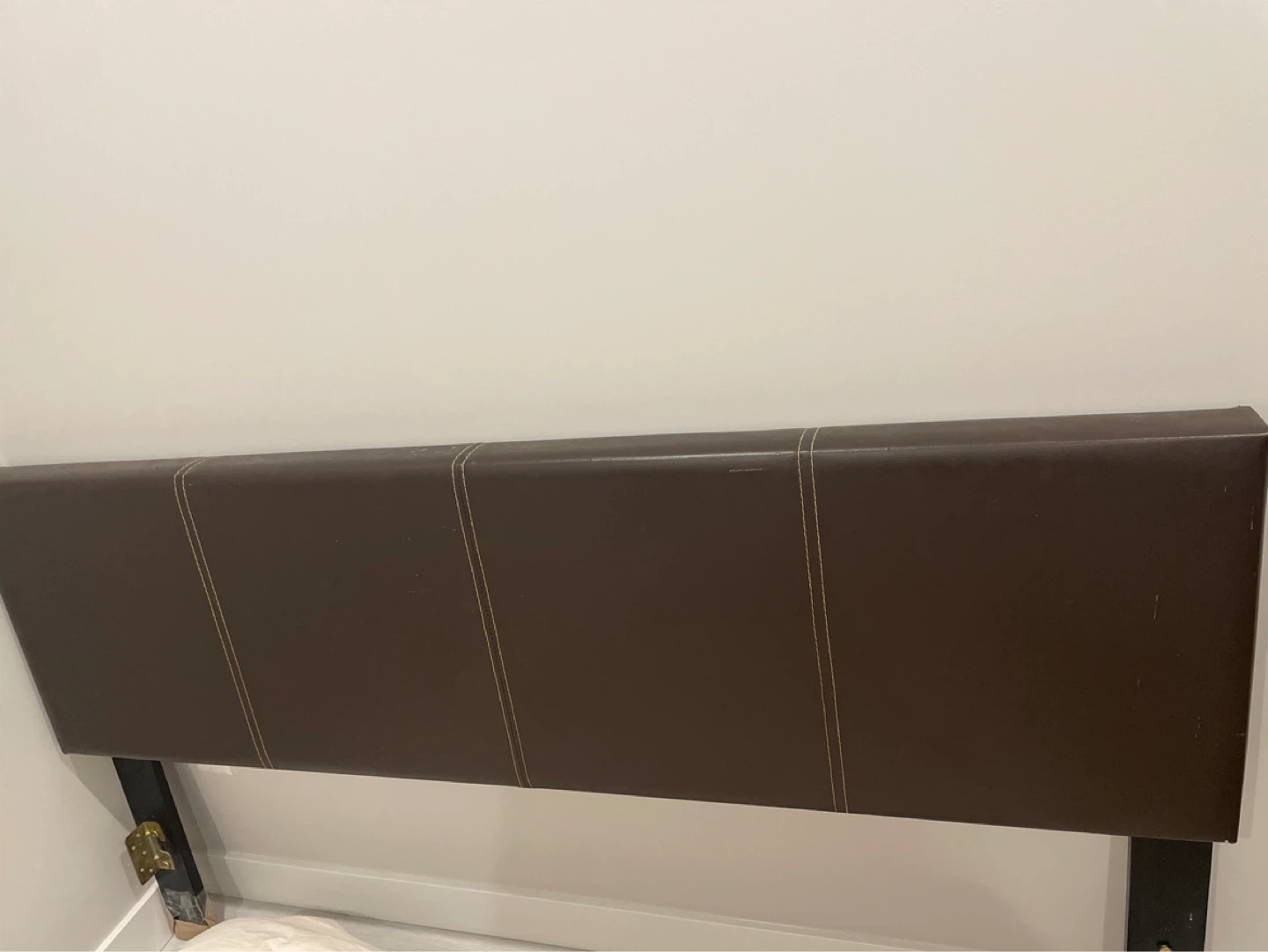 Brown Faux Leather Headboard