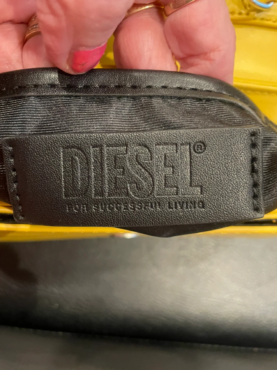 Diesel Yellow Shoulder Bag with Large D Logo - photo 4
