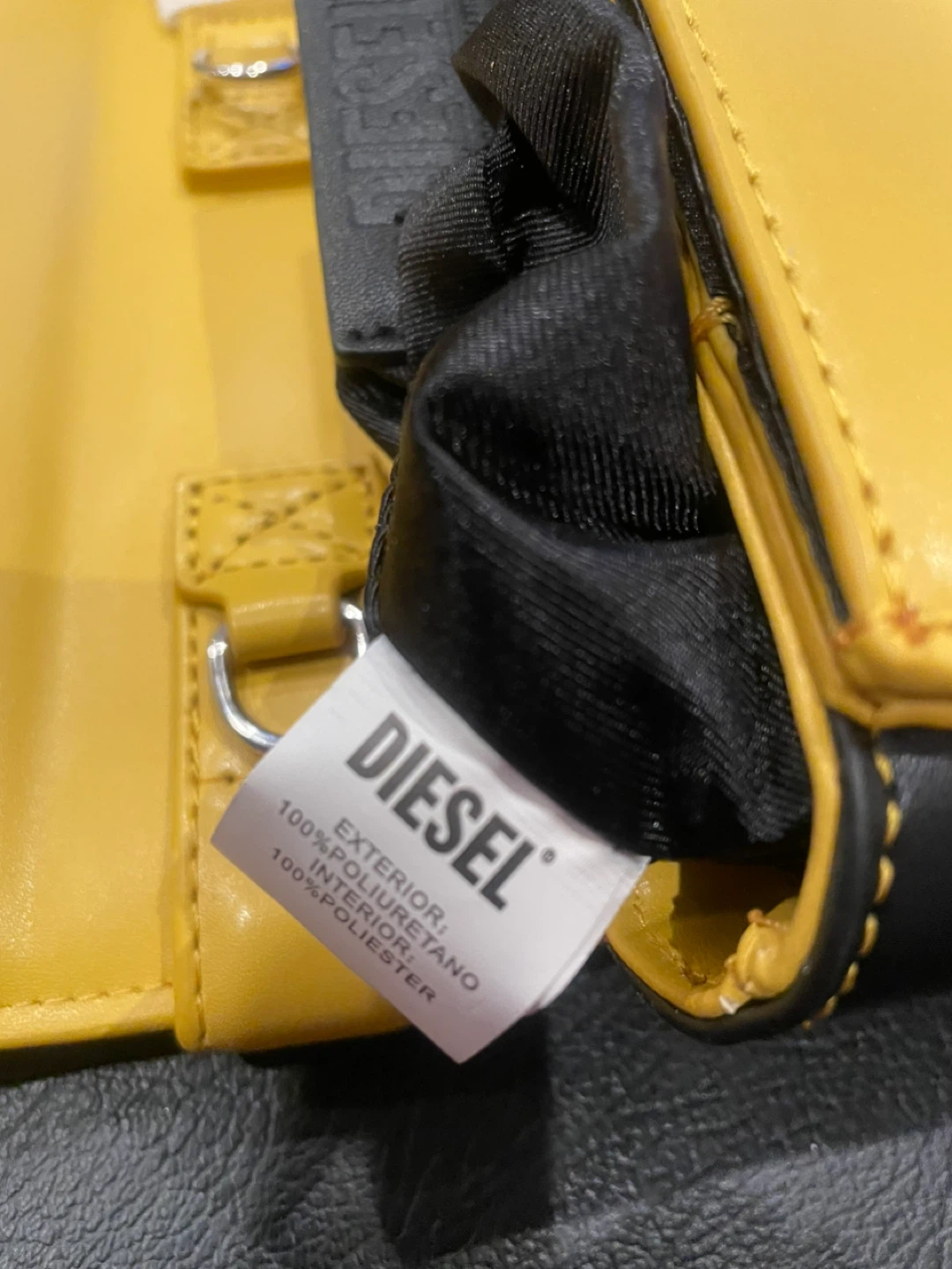 Diesel Yellow Shoulder Bag with Large D Logo - photo 5