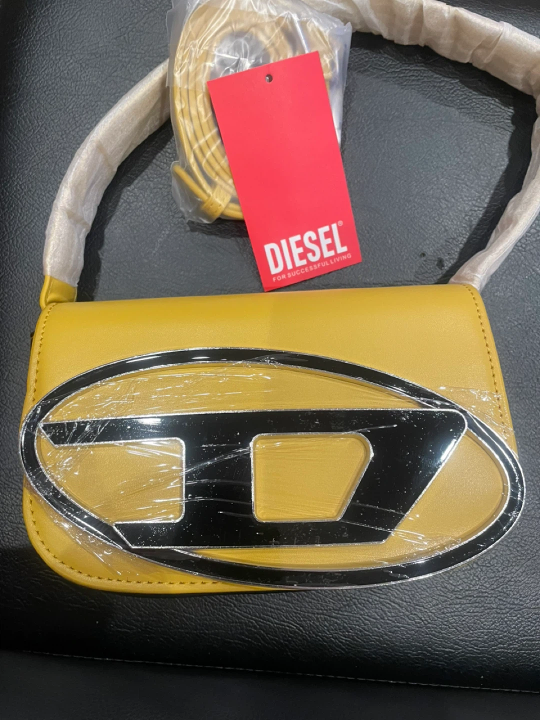 Diesel Yellow Shoulder Bag with Large D Logo - photo 2
