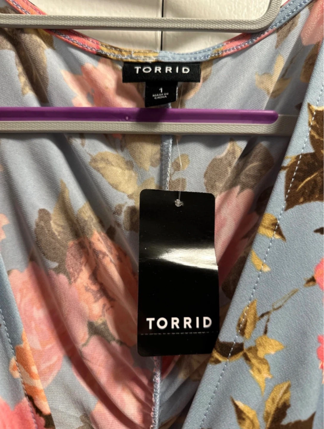 Torrid Floral Print Ruched Midi Dress Size 1 - photo 2