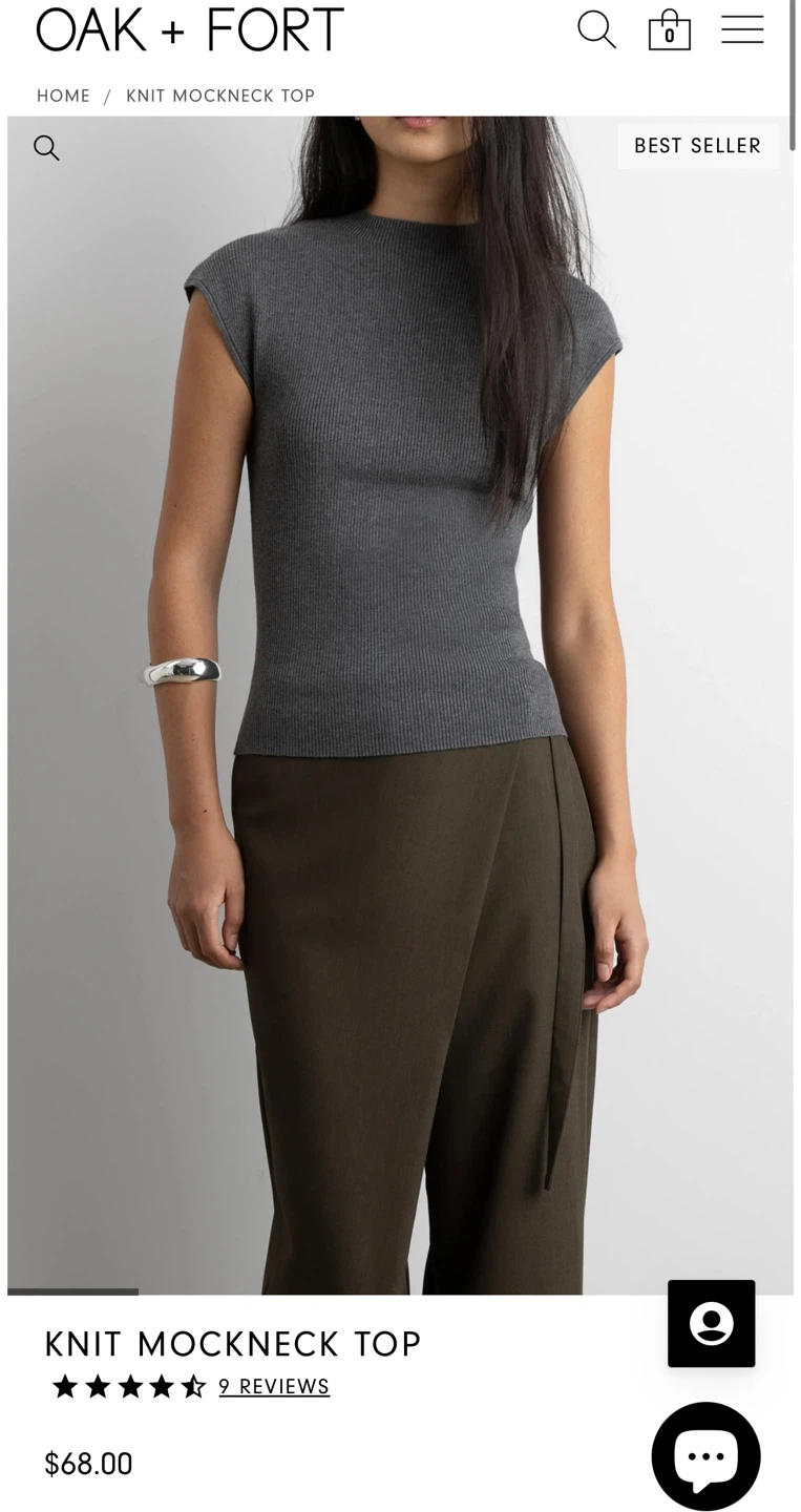 Oak + Fort Knit Mockneck Top - photo 3