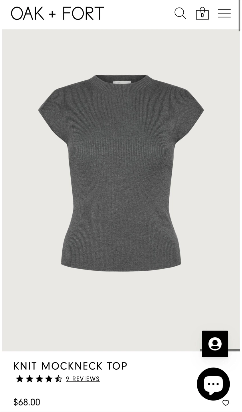 Oak + Fort Knit Mockneck Top - photo 2