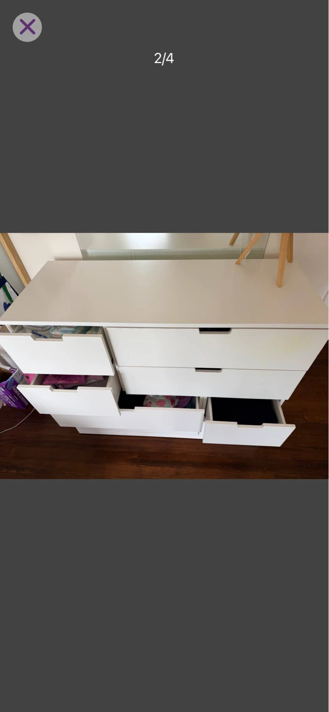 Ikea White 8 Drawers Nordli Dresser *Free delivery - photo 2