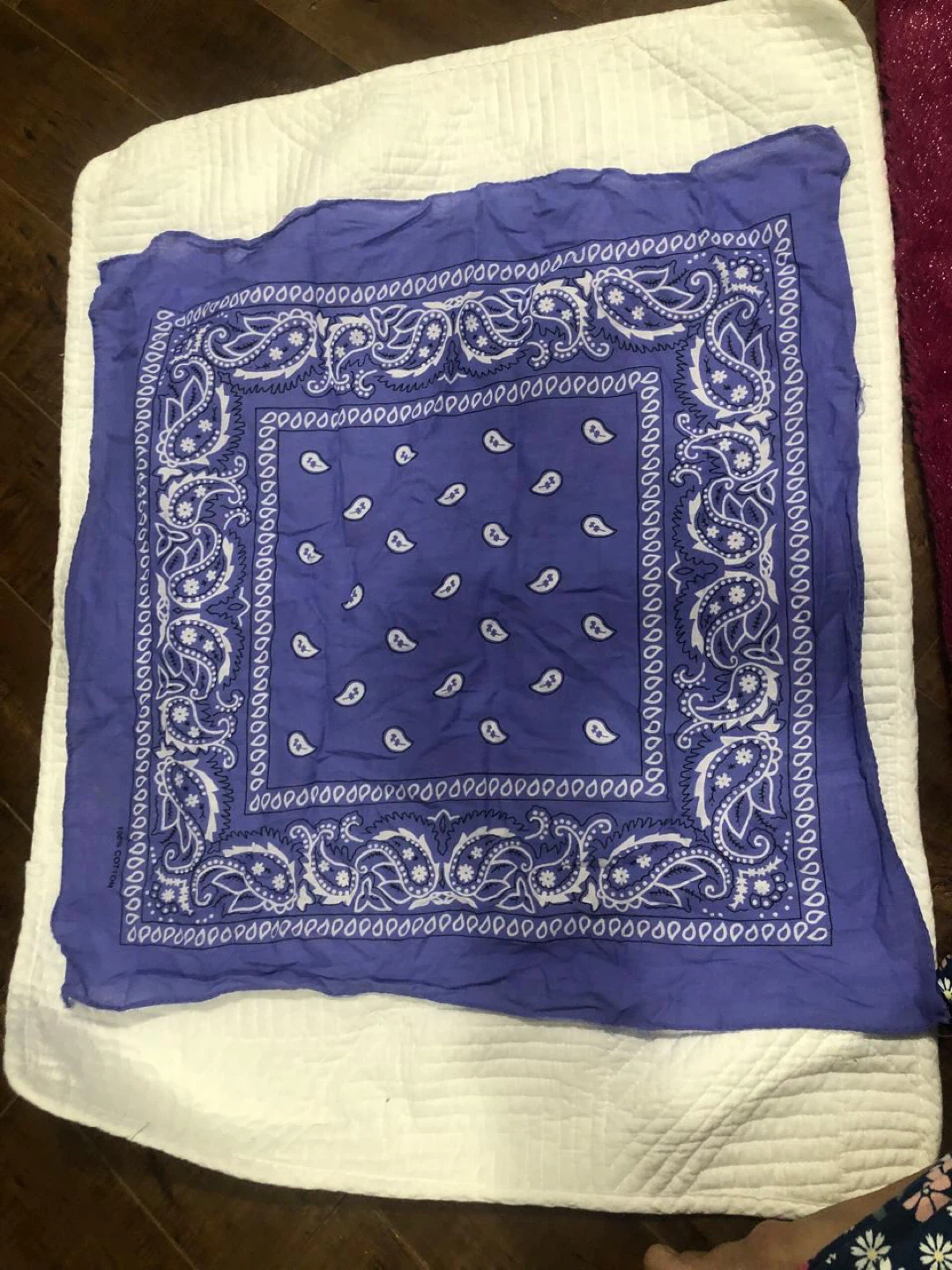 Purple Paisley Bandana