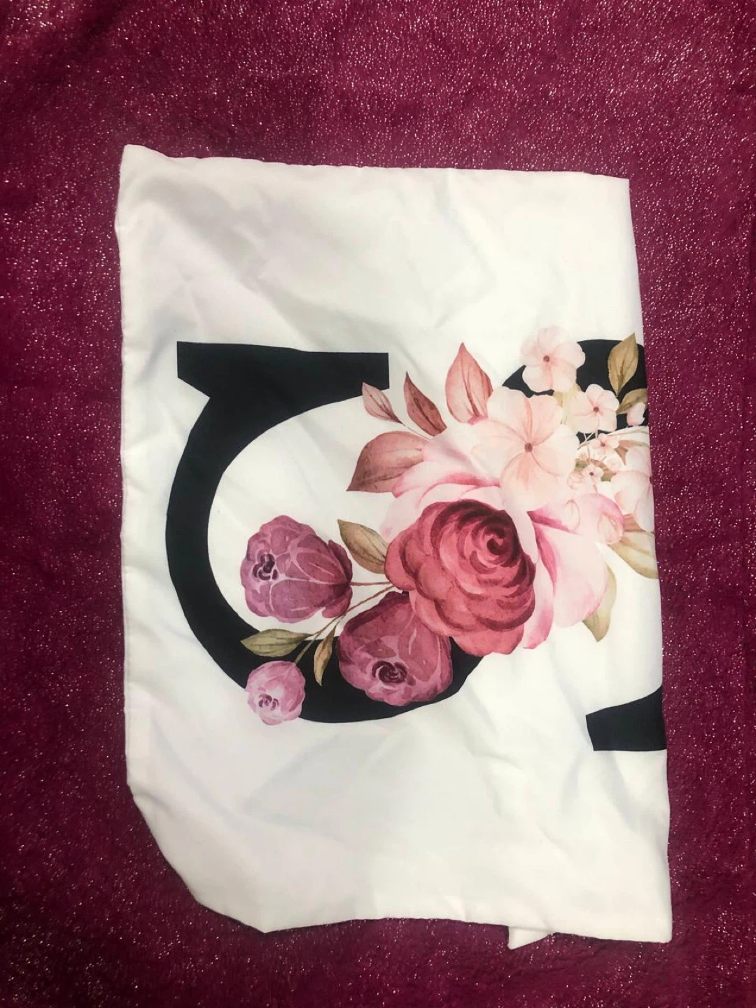 Floral Initial "S” Cushion Cover - photo 2