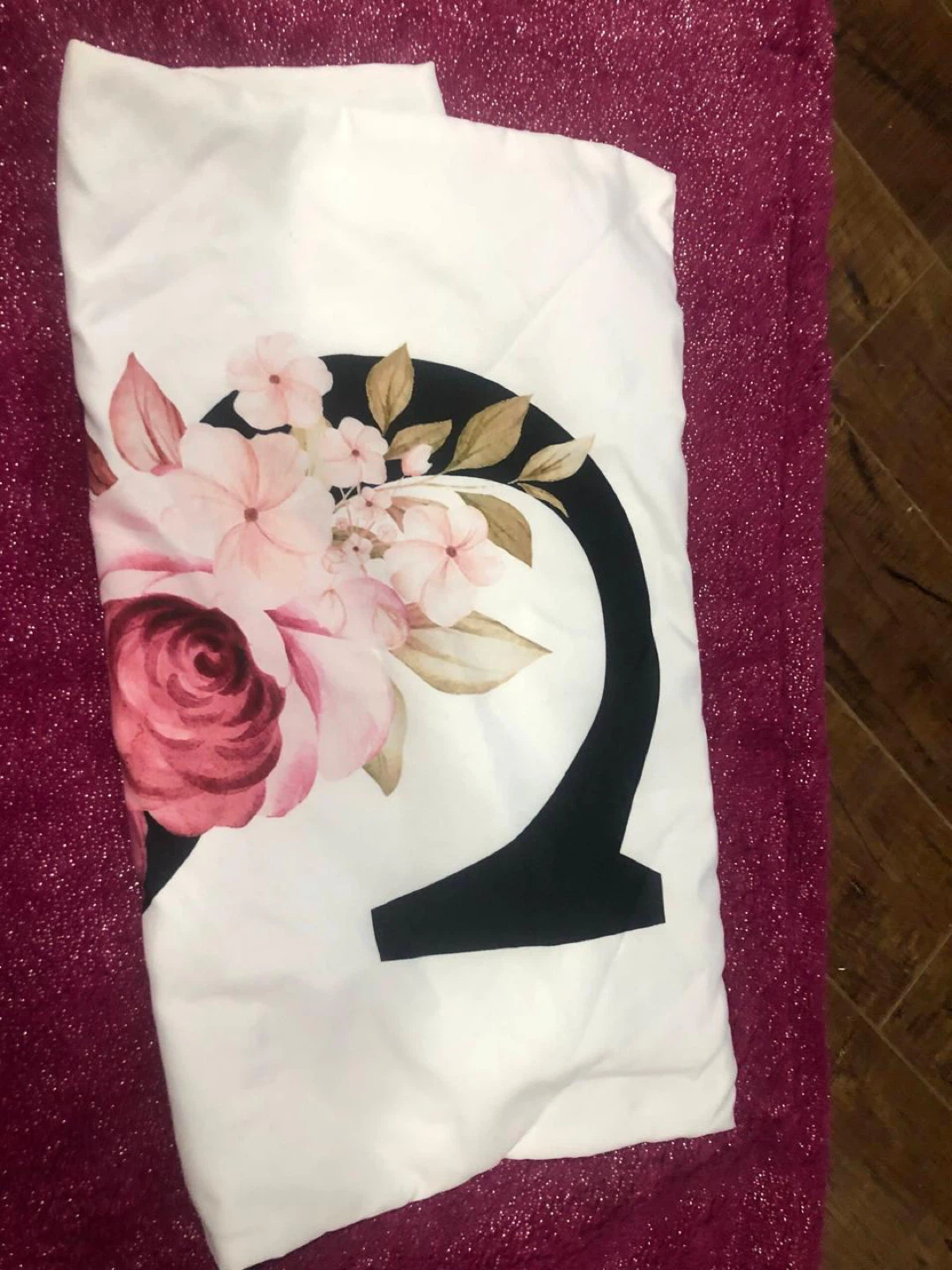 Floral Initial "S” Cushion Cover - photo 3