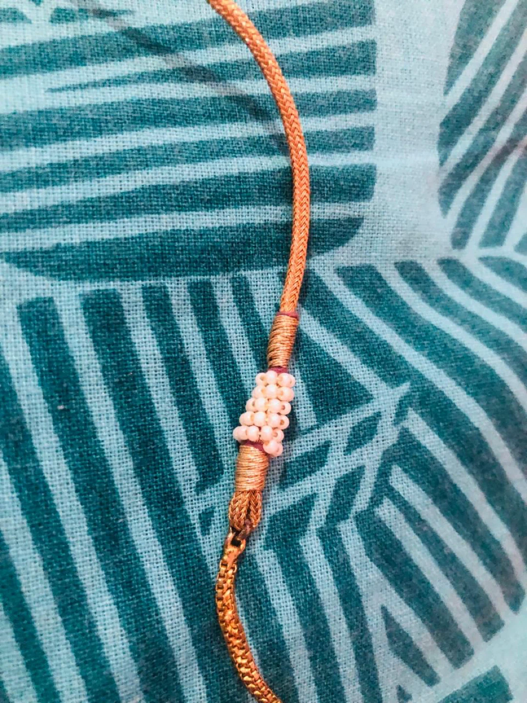 Gold-tone necklace with colourful beads - photo 5