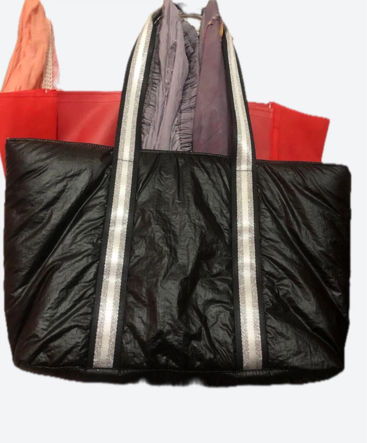 Jessica Simpson Black Quilted Tote Bag with Pouch - photo 2