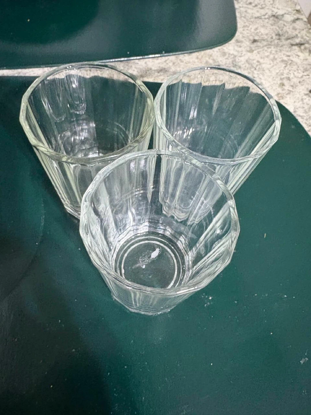 Set of 3 Clear Glass Tumblers