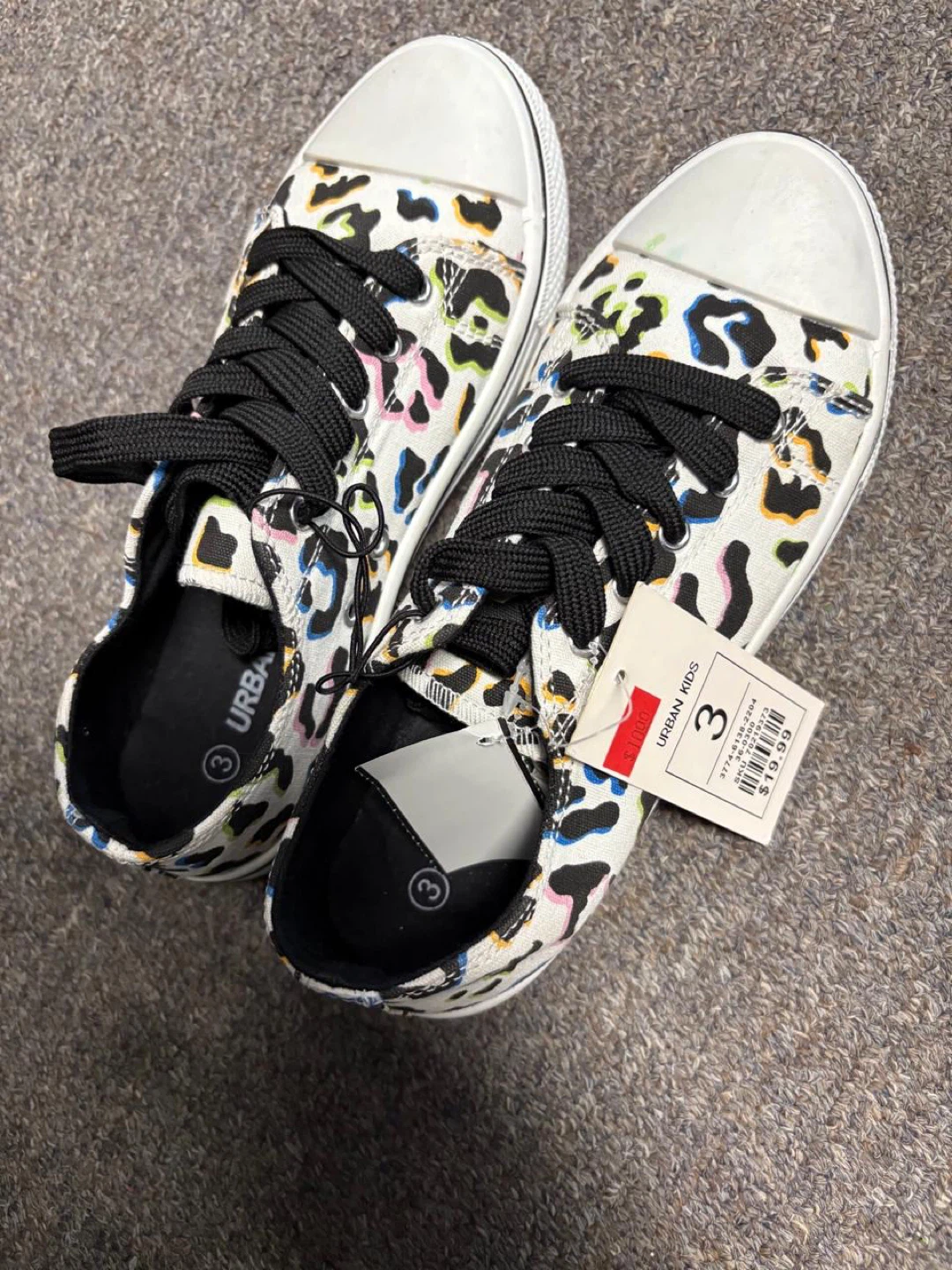 Urban Kids Leopard Print Running Shoes - Size 3
