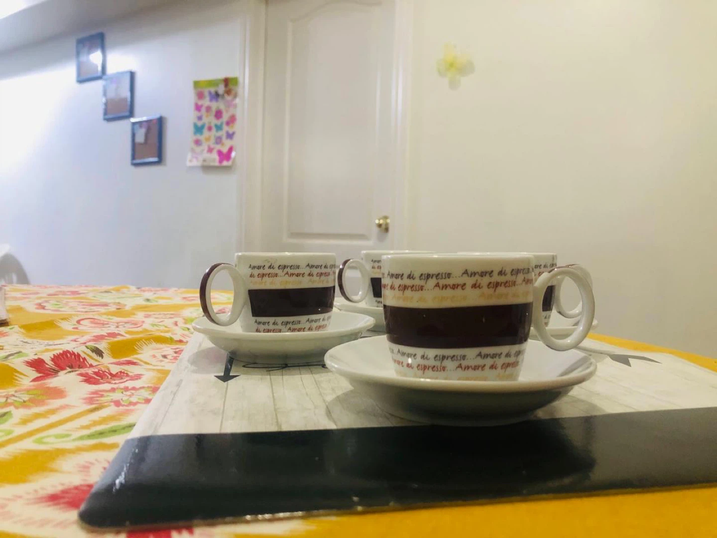 Set of 4 Espresso Cups with Saucers - photo 3