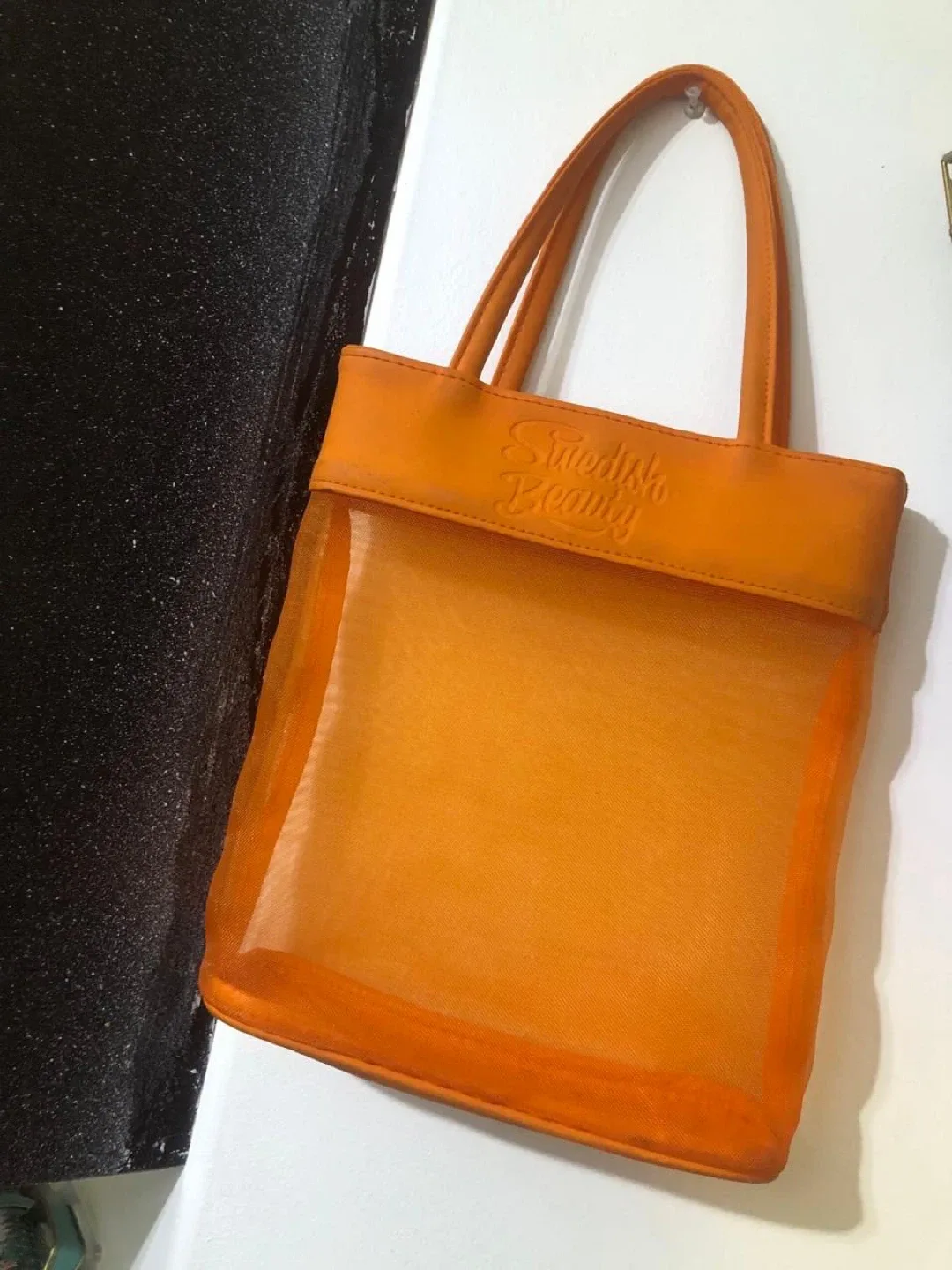 Swedish Beauty Orange Mesh Tote Bag - photo 2