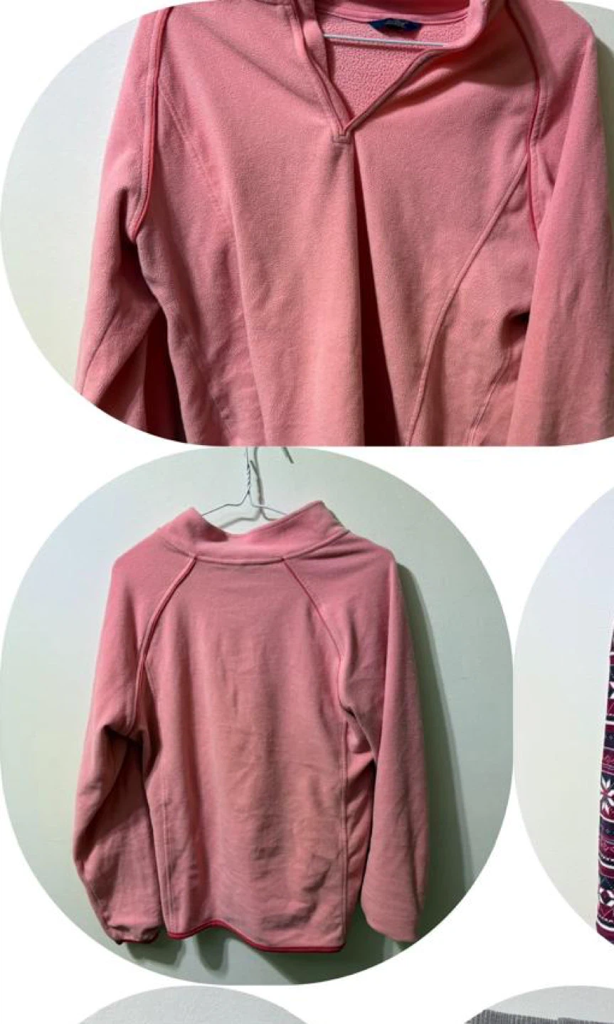 Pink Fleece Pullover Sweatshirt