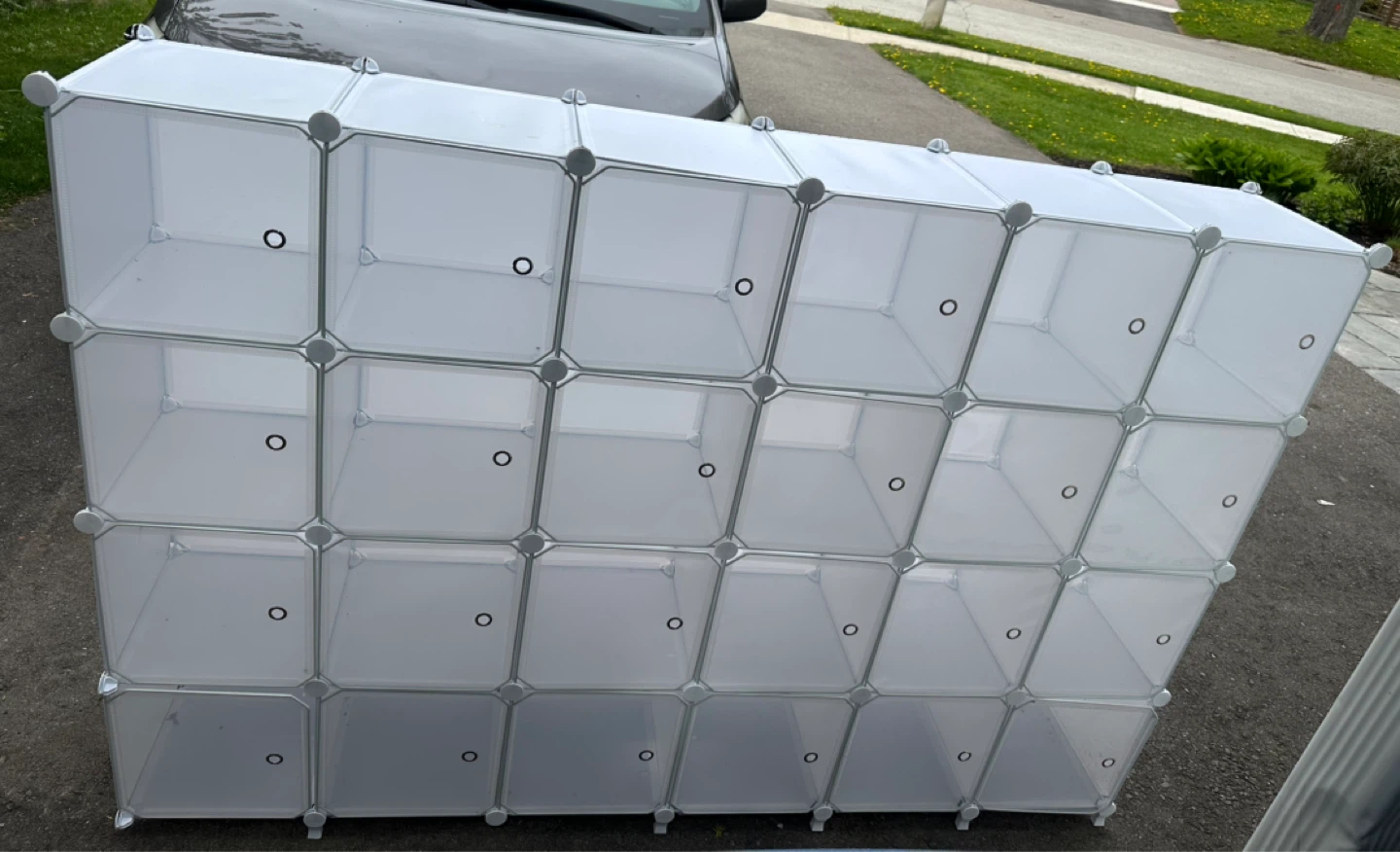 Shoe rack White Modular Cube Storage Organizer