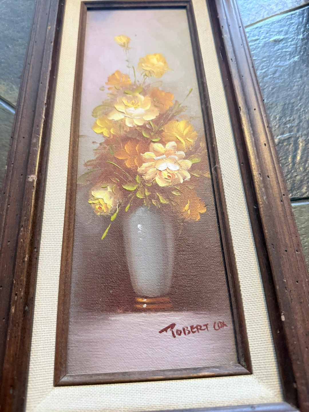 Robert Cox Floral Oil Painting