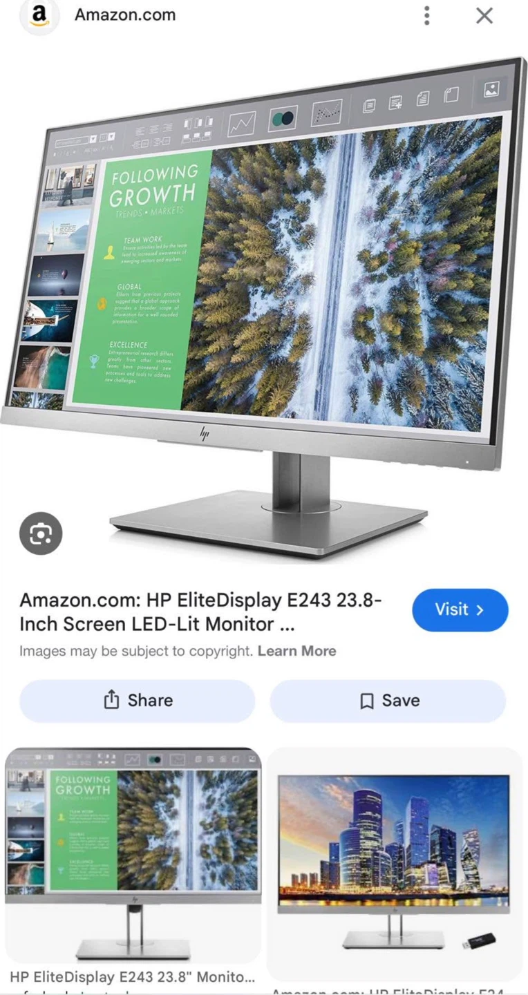 HP EliteDisplay E243 23.8-Inch LED-Lit Monitor