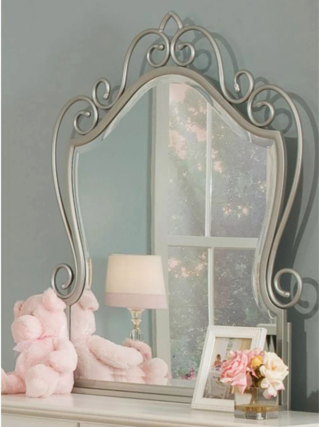 Multipurpose Regency Style Silver Accent Mirror - photo 3