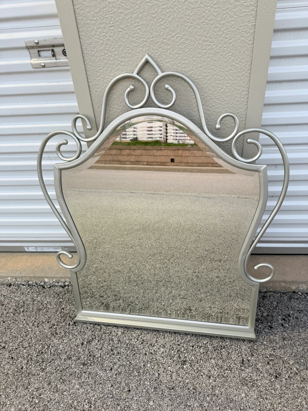 Multipurpose Regency Style Silver Accent Mirror - photo 4