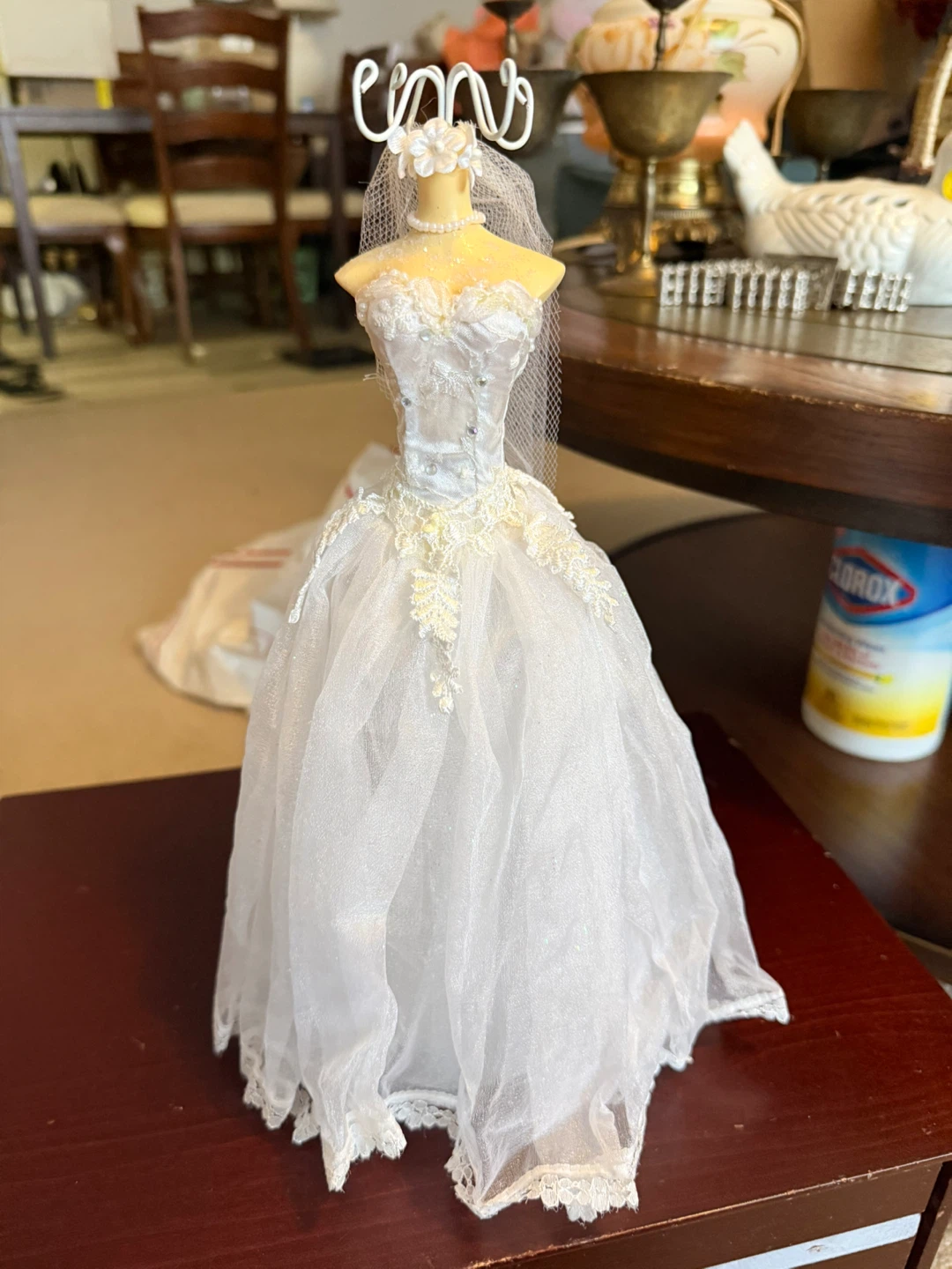 Miniature Wedding Dress Jewelry Display - photo 2